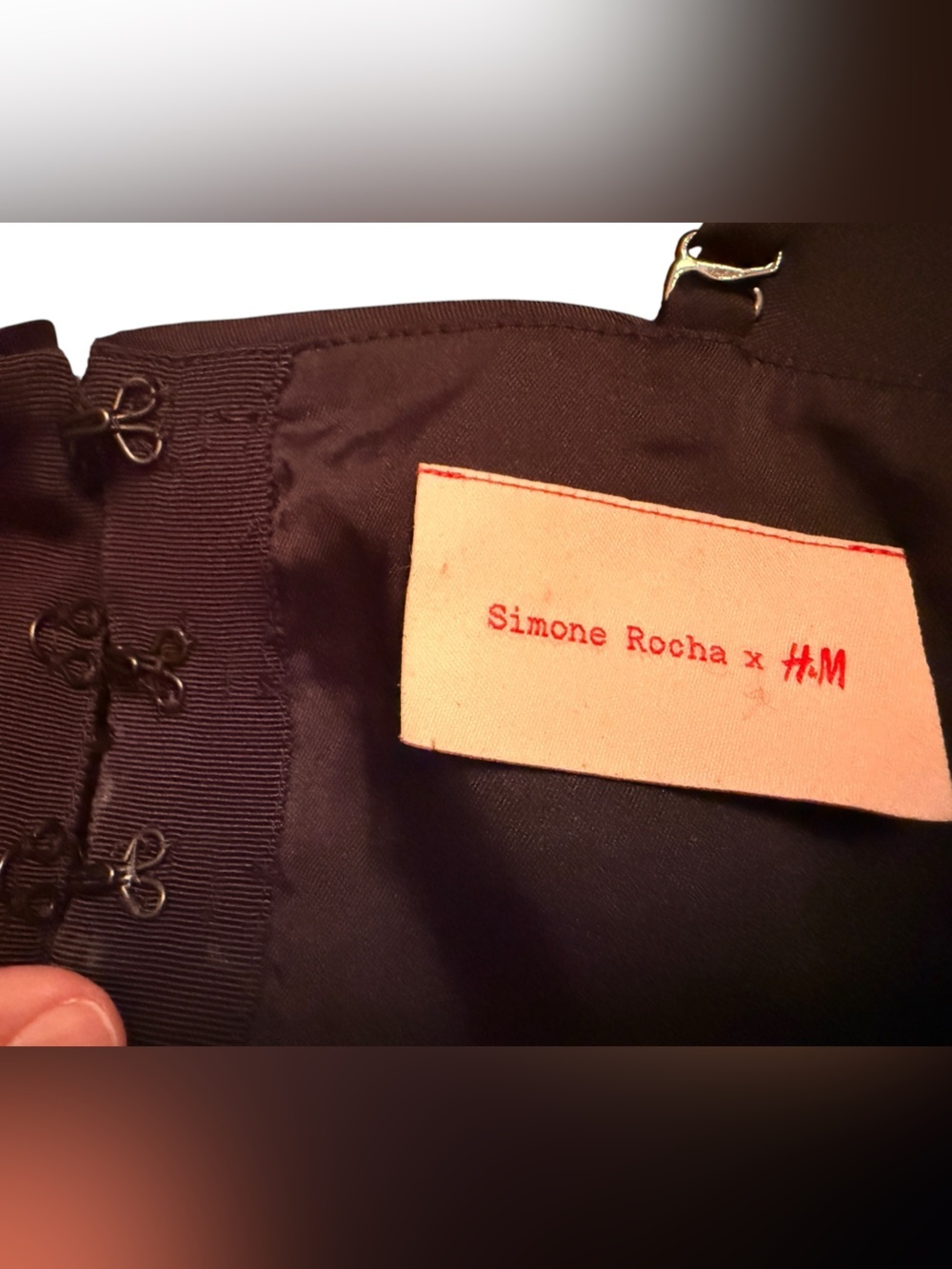 Simone Rocha x H&M COLLAB crop top BRALETTE black sequin bustier SMALL - Picture 5 of 11